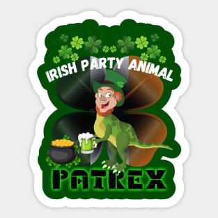 Saint Patrick's Day Irish Party Animal - Patrex Sticker